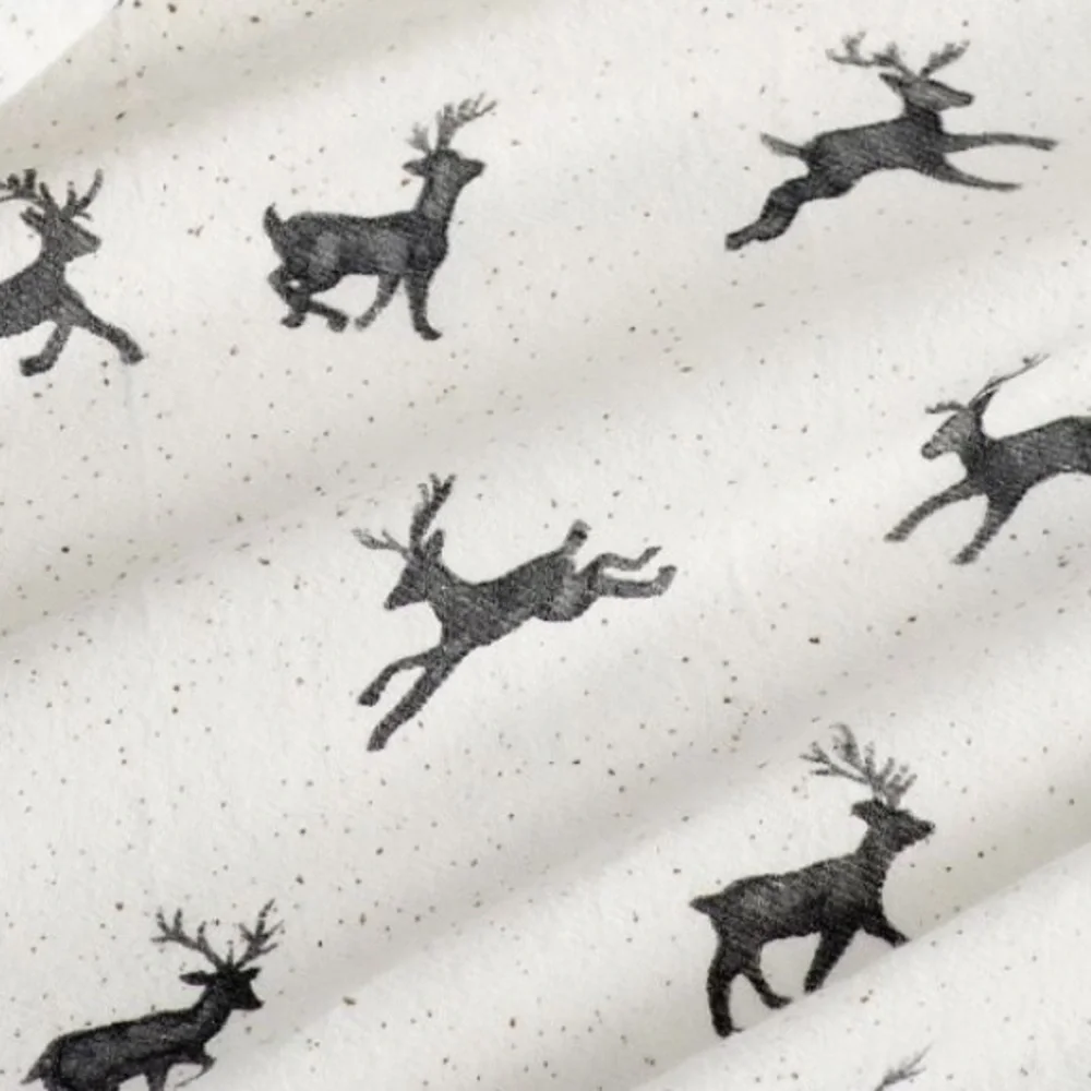 Pottery Barn Organic Cotton Rustic Reindeer Euro Sham NWOT